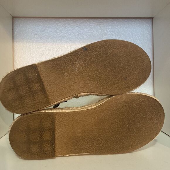 Urban Outfitters Black Leather Espadrille Sandals Ankle Strap Jute Sole Summer - Picture 14 of 14